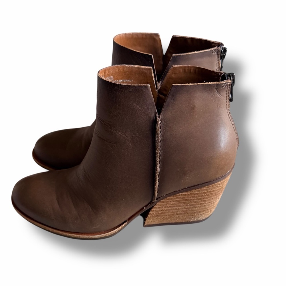 Kork-Ease Brown Leather Chandra Ankle Boots Western Boho Cowgirl Rodeo Size 7.5
